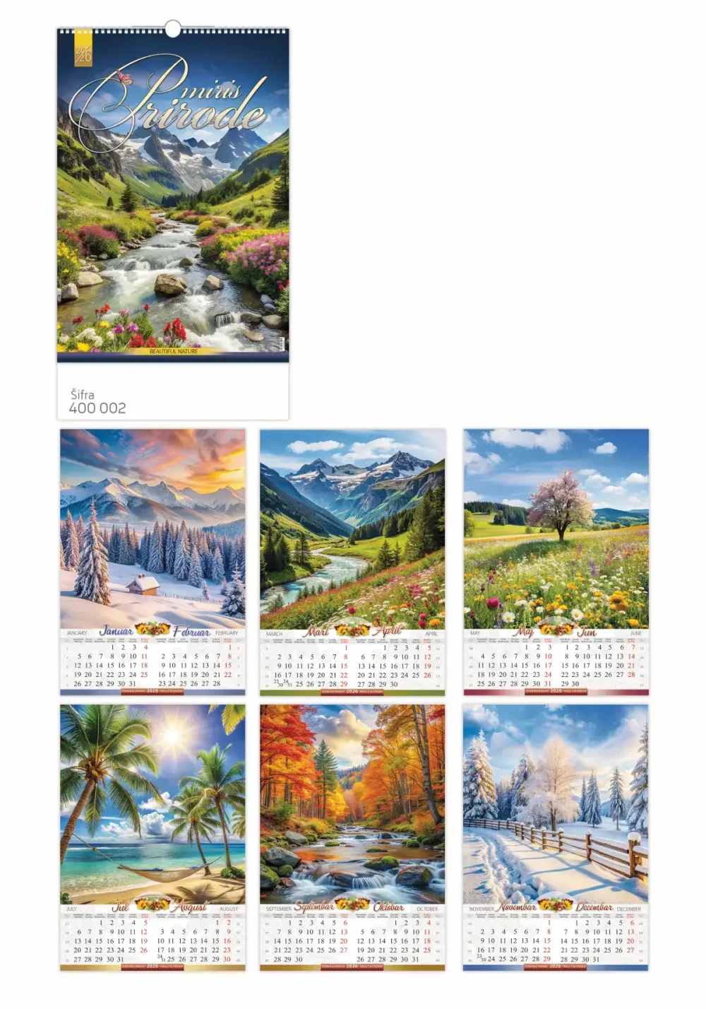 400 002 ZIDNI PRIRODA B3 7 LISTOVA