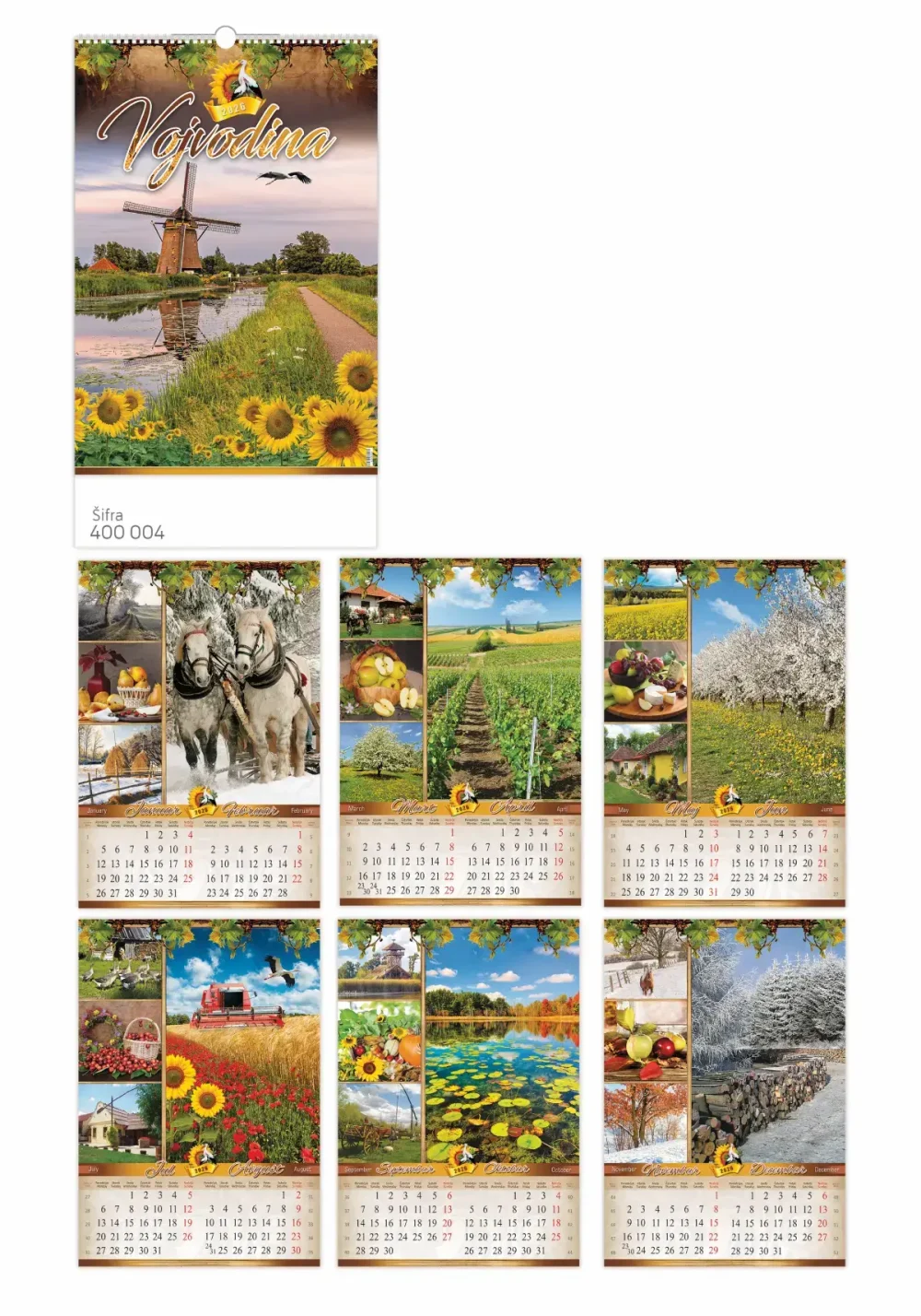 400 004 ZIDNI VOJVODINA B3 7 LISTOVA