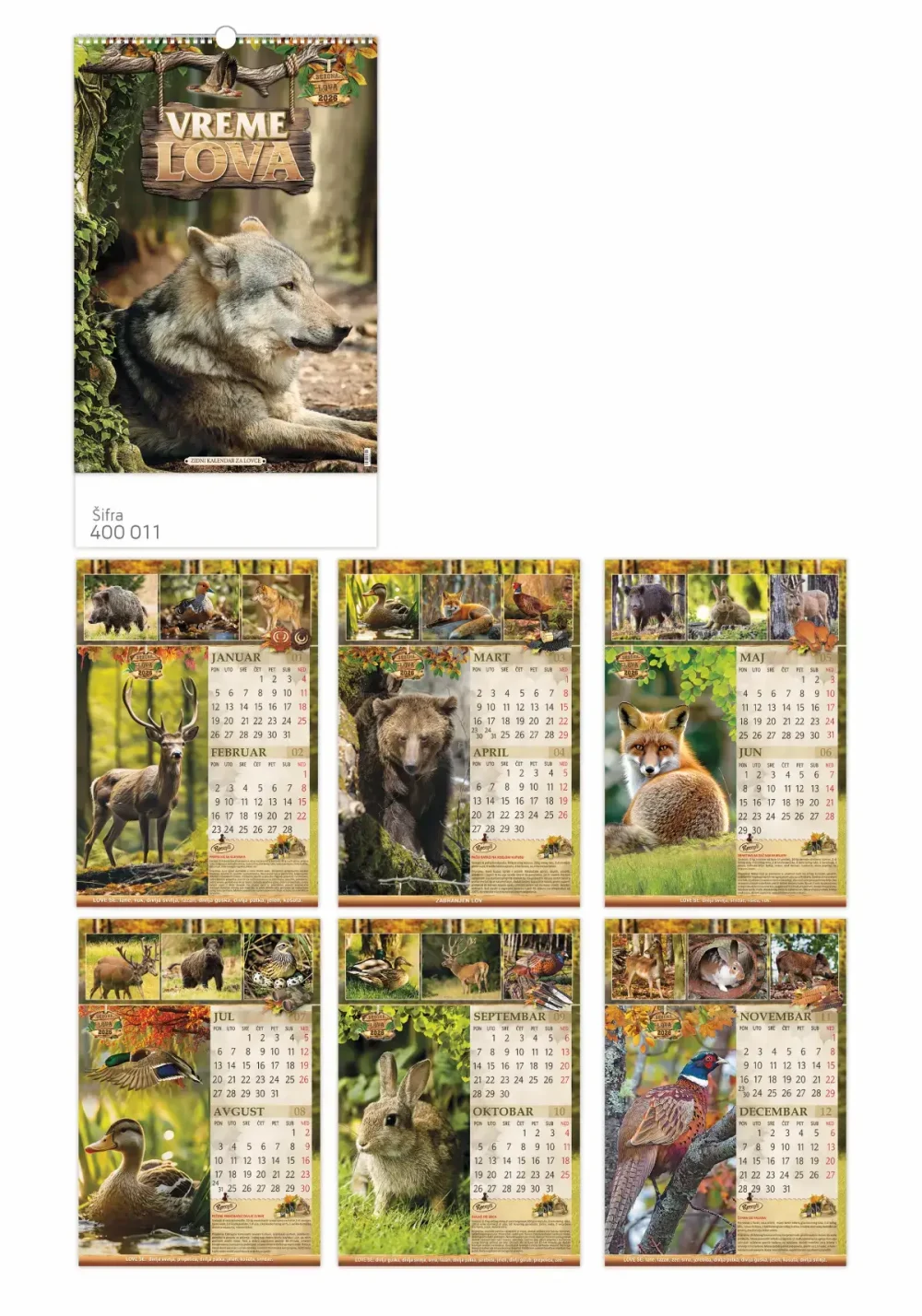 400 011 ZIDNI LOVCI B3 7 LISTOVA