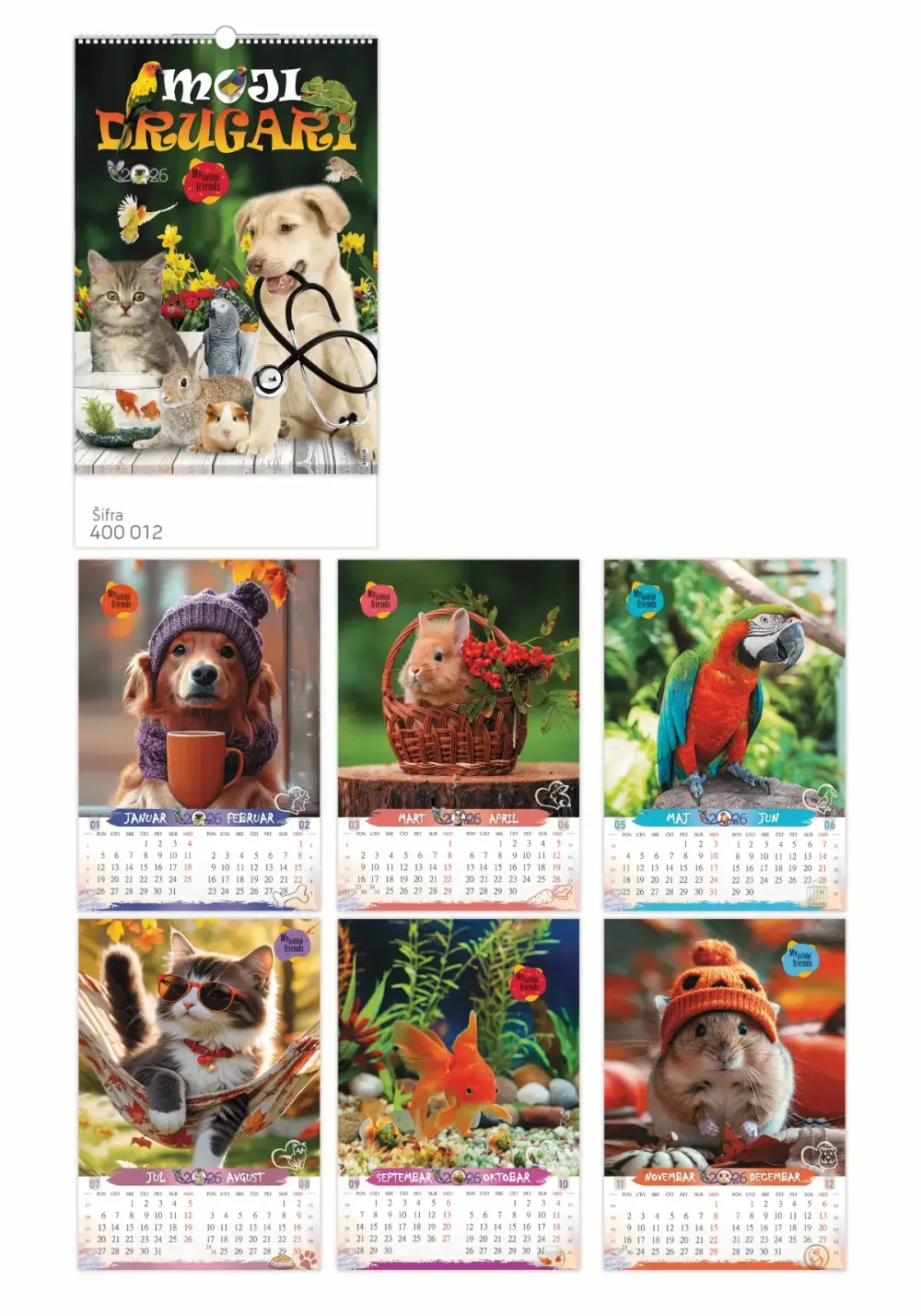 400 012 ZIDNI DRUGARI B3 7 LISTOVA