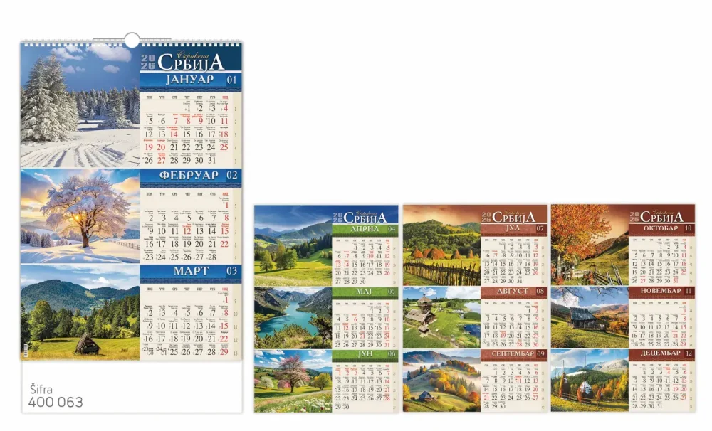 400 063 SKRIVENA SRBIJA B3 4 LISTA (sa kukicom)
